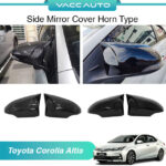 Toyota Corolla Altis E170 2013-2018 Side Rearview Mirror Wing Cap Horn Type Design Cover Stick Type