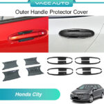 Honda City GM2 GM3 Outer Carbon Handle Door Handle Bowl Cover Trim 2008 - 2013 TMO 5th Gen Vacc Auto Car Accessories
