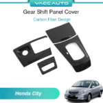 Honda City GD GE ZX 4th Gen Interior Decoration Gear Panel Cover Carbon Fiber Design Trim Fit For City ZX (2003-2007)