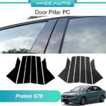 Proton S70 Door Pillar Black Carbon Design Full Center Pillar Cover For S70 (2024-Current) Car Acccessories VACC Auto