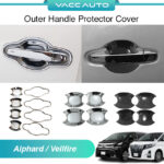 Toyota Vellfire / Alphard 30 Series Outer Chrome Carbon Handle Door Bowl 2015-2023 GGH30 AGH30 AH30 ANH30 AYH30 Vacc