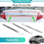 Toyota Vios NCP150 XP 3rd Gen 2013-2018 Rear Chrome Bar Stick Type Tailgate Bar Garnish