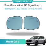 VACC AUTO BSM Blue Mirror with LED Signal Lamp Side Rearview Winker Mirror Lens For Honda CRV CR-V RS 6th 2023-Current Car Accessories