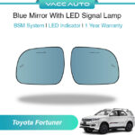VACC AUTO BSM Blue Mirror with LED Signal Lamp Side Rearview Winker Mirror Lens For Toyota Fortuner 1st AN50/AN60 2014-2016 Car Accessories