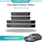 Honda Accord 8th Gen TOA Door Step Protector Sill Plate Sticker Carbon Vaccauto Car Accessories