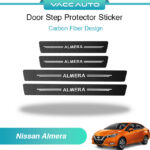 Nisasn Almera N18 2020-2025 Door Step Protector Sill Plate Sticker Carbon Vaccauto Car Accessories