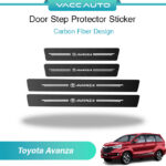 Toyota Avanza F650 Door Step Protector Sill Plate Sticker Carbon Vaccauto Car Accessories