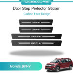 Honda BRV BR-V DG1 2016-2021 Door Step Protector Sill Plate Sticker Carbon Vaccauto Car Accessories