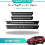 Toyota Innova AN140 2015-2023 Door Step Protector Sill Plate Sticker Carbon Vaccauto Car Accessories