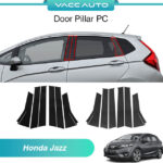 Honda Jazz Fit GK GK5 T5A 3rd Door Pillar Dark Piano Black Protector Trim 2014 - 2024 Jazz GK Vacc Auto Car Accessories