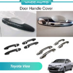 Toyota Vios NSP151 Door Handle Protector Carbon Chrome Cover Molding Trim 2019-2023 NSP151 Facelift Vacc Auto Car Accessories