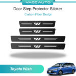 Toyota Wish AE20 2009-2021 Door Step Protector Sill Plate Sticker Carbon Vaccauto Car Accessories