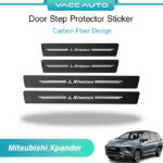 Mitsubishi Xpander NC Door Step Protector Sill Plate Sticker Carbon Vaccauto Car Accessories