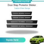 Toyota Yaris XP150 2019-2025 Door Step Protector Sill Plate Sticker Carbon Vaccauto Car Accessories