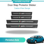 Perodua Axia 2nd Gen A300 2023-Current Door Step Protector Sticker Carbon