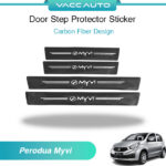 Perodua Myvi M600 2011-2017 Gen Door Step Protector Sticker Carbon