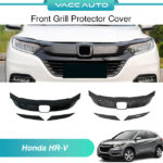 Honda HR-V 2019-2022 Front Grill Cover Protector Trim Sport Grille Cover Black Carbon Fiber Design HRV / VEZEL Vacc Auto