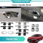 Toyota Vios (4th Gen) Outer Handle Carbon Chrome Black 2023 - 2025 AC100 4th Vacc Auto Car Accessories