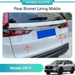Honda CR-V CRV RS 2023 - 2025 Rear Bonnet Chrome Middle Lining Trunk Trim Tailgate Moulding Vacc Auto Car Accessories