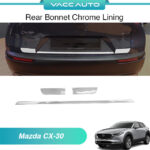 Mazda CX30 CX-30 DM 2019 - 2025 Rear Bonnet Chrome Lining Bonnet Tailgate Trim Molding Fit Vacc Auto Car Accessories