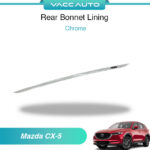 Mazda CX5 CX-5 KF 2017 - 2024 Rear Tail Trunk Tailgate Boot Back Door Cover Trim Stainless Steel Lid Car Accessories