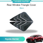 Toyota Harrier 4th Gen XU80 Rear Triangle Cover Black Rear Window Triangle Shutters Fit For Harrier 2020 - 2025 Vaccauto Accessories