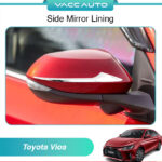Toyota Vios (4th Gen) Rear Side View Rearview Mirror Cover Trim 2023 - 2025 AC100 4th Vacc Auto Car Accessories