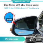 Perodua Alza W150 2022-2025 BSM Blue Mirror with LED Signal Lamp Side Rearview Winker Mirror Lens VACC AUTO Car Accessories