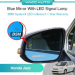 Honda Jazz Fit GD 2001-2007 BSM Blue Mirror with LED Signal Lamp Side Rearview Winker Mirror Lens VACC AUTO Car Accessor
