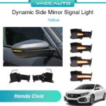 Honda Civic FC 10th Dynamic LED Turn Signal Light Side Mirror Lamp Indicator 2016-2021 Civic 10th FC FK TBA TEA Vaccauto