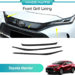 Toyota Harrier XU80 Gen (2020-2025) Front Center Mesh Grille Grill Glossy Black Lining Radiator Strip Trim Vaccauto