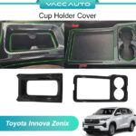 Toyota Innova Zenix AG10 2023 - 2025 Cup Holder Lining Holder Cup Hole Frame Trim Carbon Fiber Cover Vaccauto Accessories