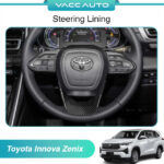 Toyota Innova Zenix AG10 2023 - 2025 Steering Carbon Lining Inner Steering Wheel Cover Trim Carbon Fiber Design Vaccauto