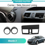 Mazda 3 BL 2nd Gen 2008 - 2013 Carbon Fiber Center Side Aircond Lining Cover Fit Mazda BL VACC AUTO Car Accessories