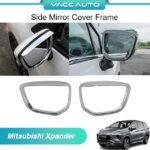 Mitsubishi Xpander NC 2020-2025 Side Mirror Chrome Frame Side Rearview Mirror Rainproof Vacc Auto Car Accessories