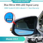 VACC AUTO BSM Blue Mirror with LED Signal Lamp Side Rearview Winker Mirror Lens For Mazda CX-5 KE 2015-2016 Facelift Accessories