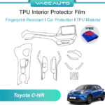 VACC AUTO Transparent TPU Interior Protector Film Scratch Resistant Protective Film For Toyota C-HR CHR AX10 AX50 Accessories