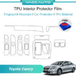VACC AUTO Transparent TPU Interior Protector Film Scratch Resistant Protective Film For Toyota Camry XV50 ACV50 Accessories