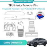 VACC AUTO Transparent TPU Interior Protector Film Scratch Resistant Protective Film For Chery Omoda C9 2025-2026 Accesso